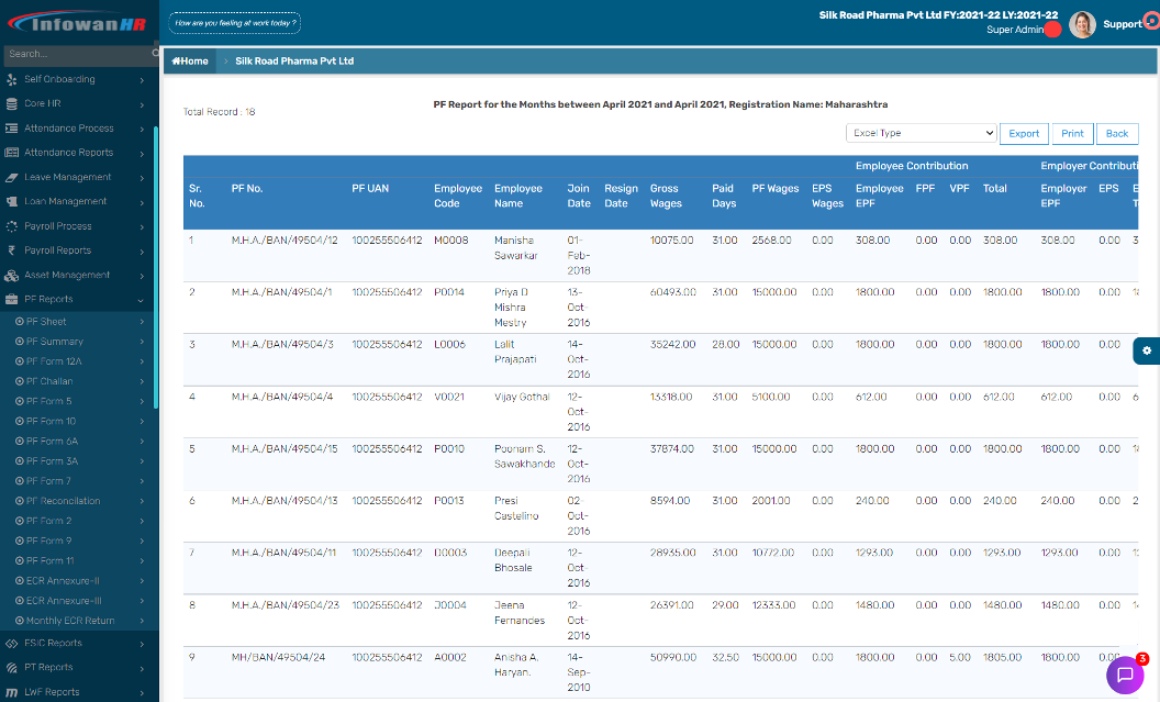 Statutory Compliance